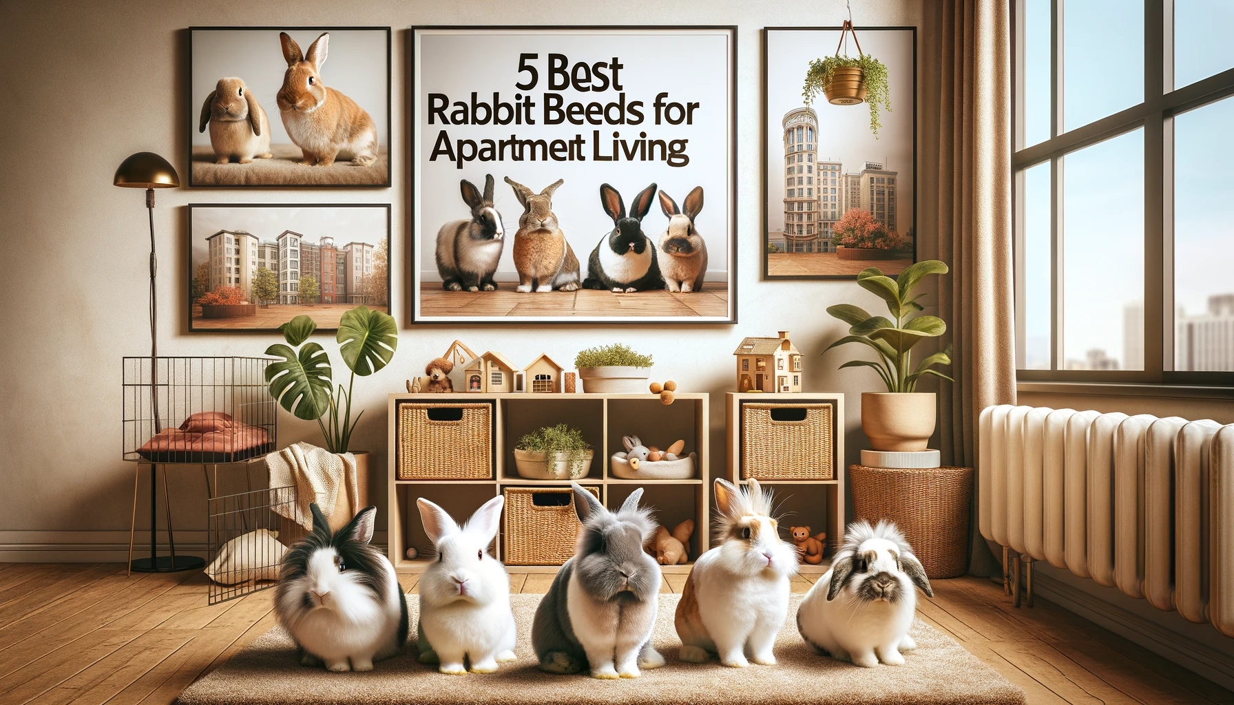 5 best rabbit breeds for apartment posing together