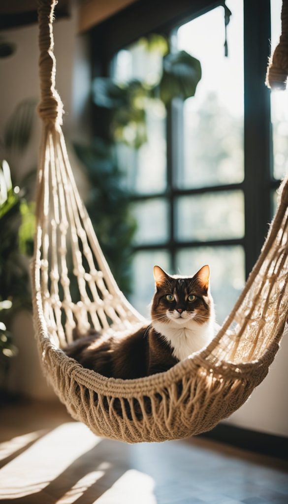 Macrame Hammock bed for cat