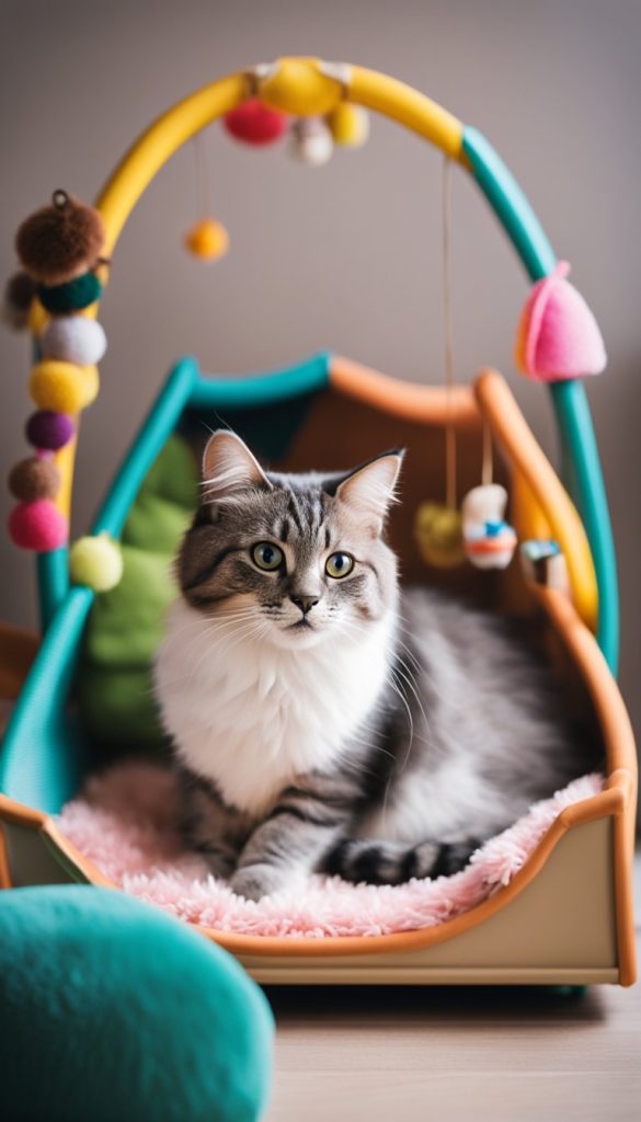 Magazine holder bed for cat