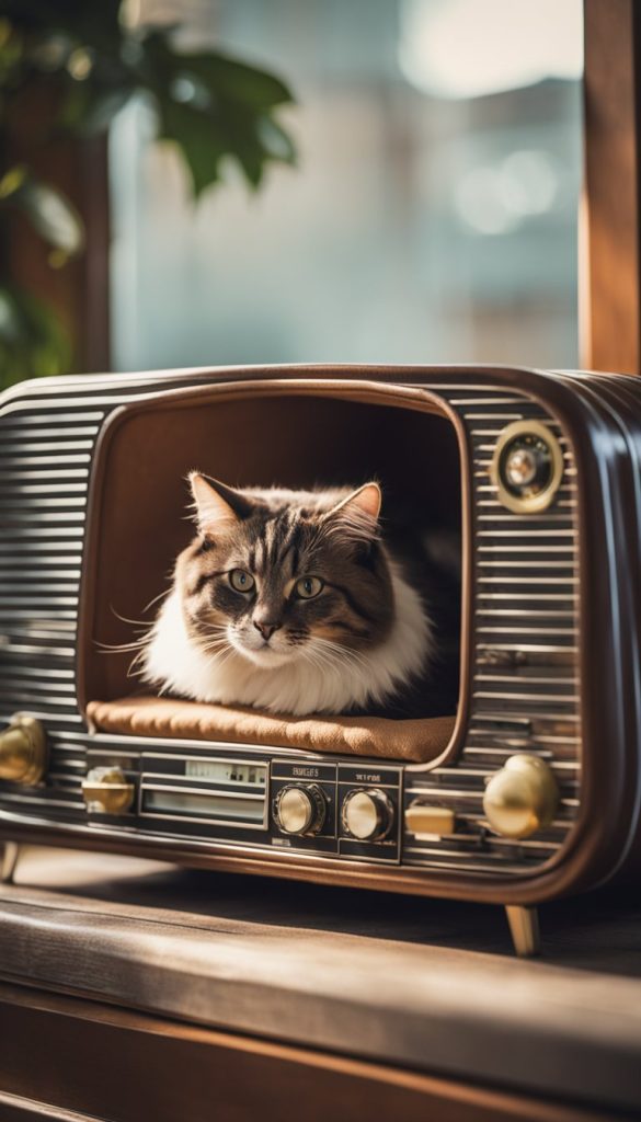 Old radio bed for cat