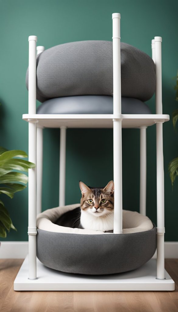 PVC pipe bed for cat
