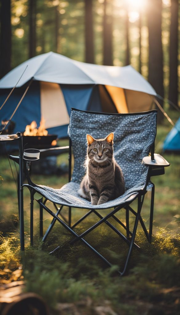 Camping chair bed for cat