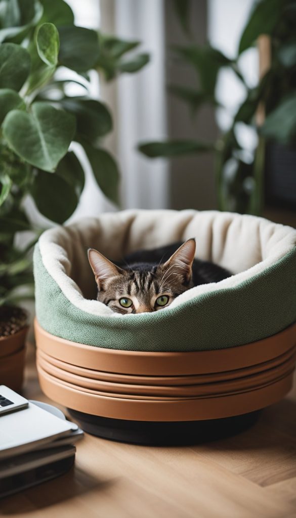 plant pot bed for cat