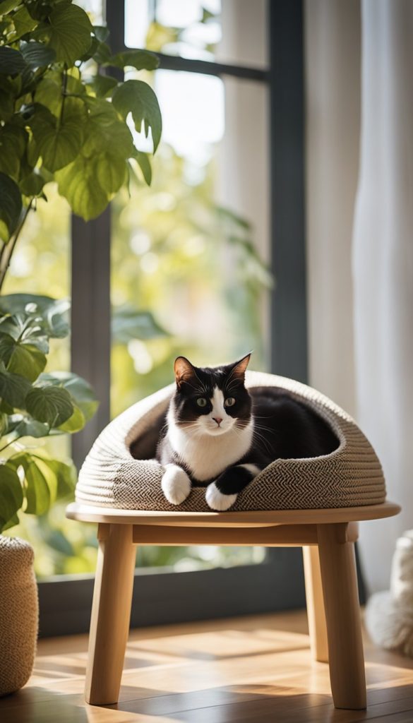 Stool bed for cat