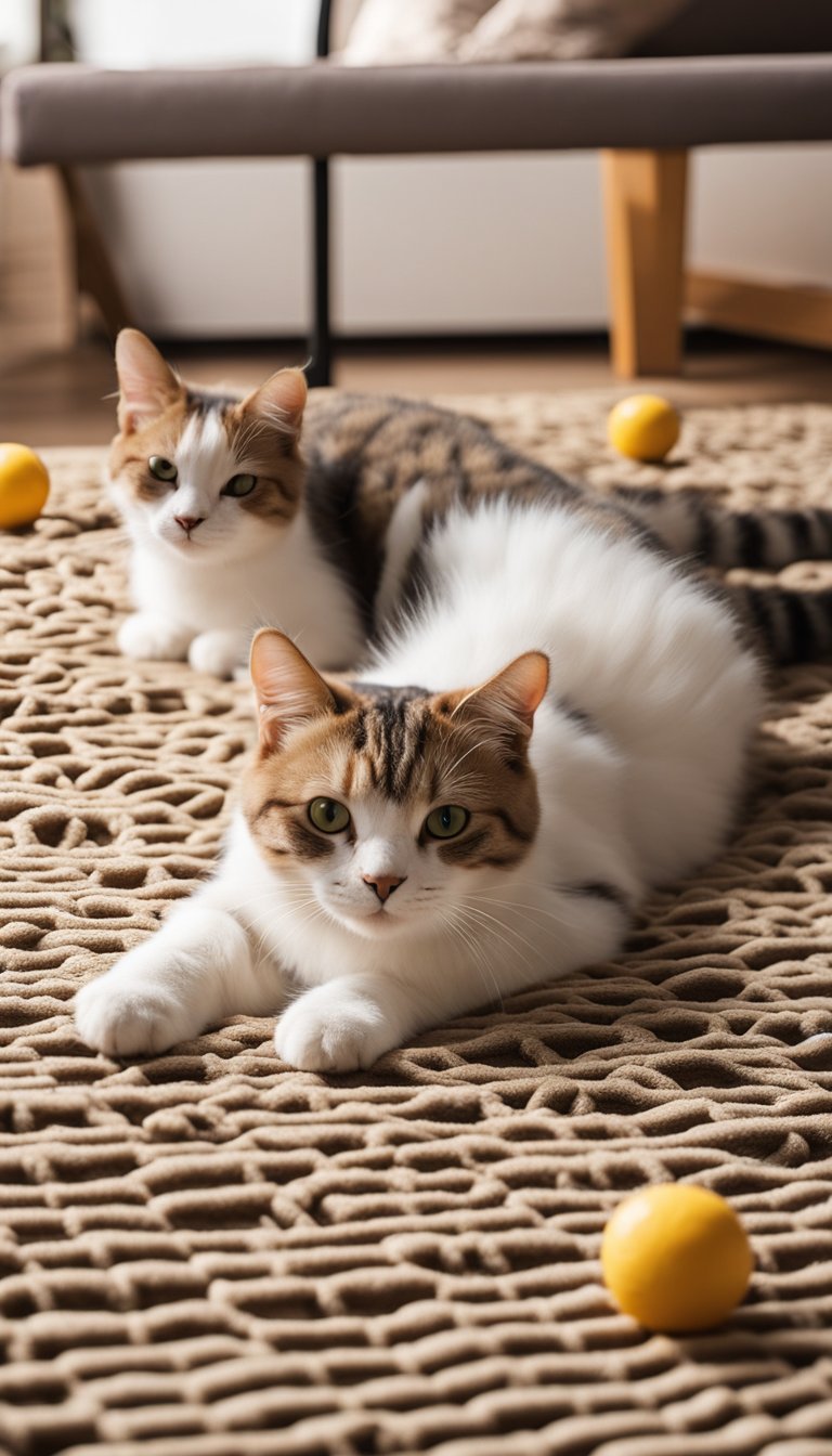 A cat lounges on a Helteko Pet Cooling Mat, surrounded by DIY cat cooling mats